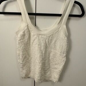Abercrombie & Fitch Cream Textured Tank Top
